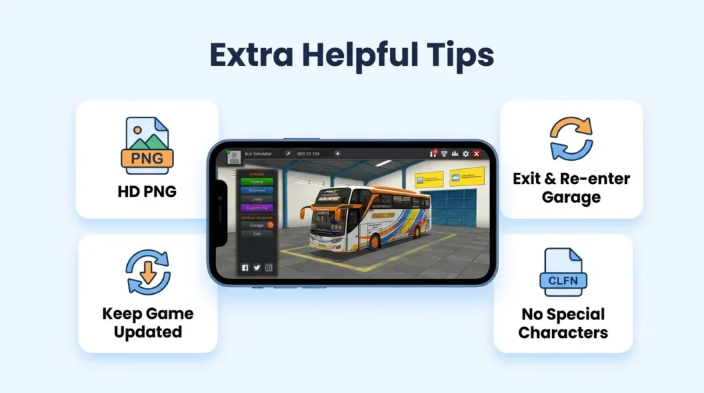 Extra helpful tips for fixing BUSSID livery not showing problem in Bus Simulator Indonesia