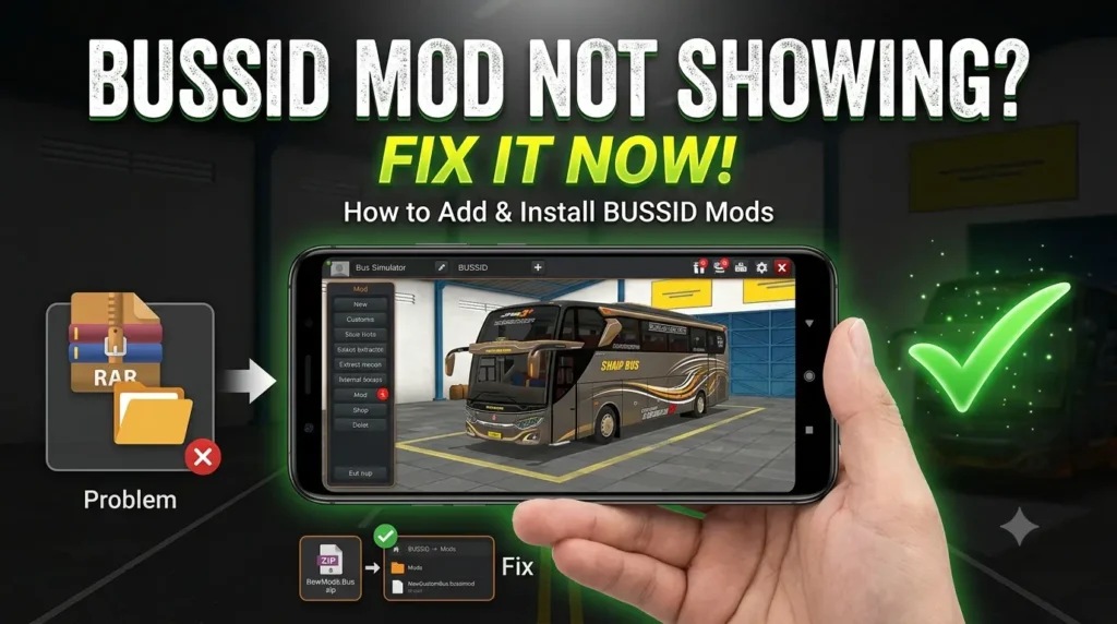 BUSSID Mod Not Showing – Fix guide for how to add and install mods in Bus Simulator Indonesia