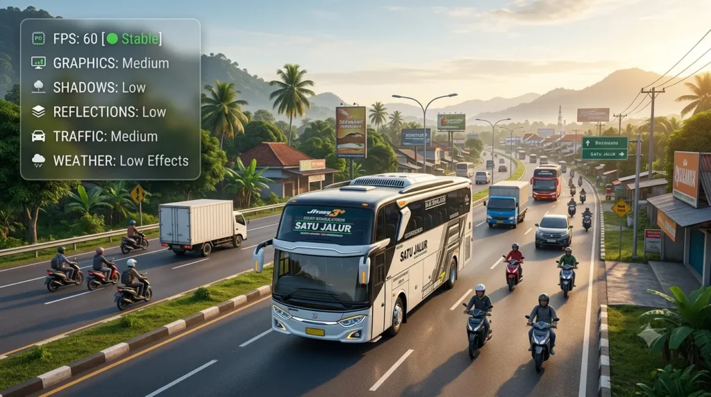 Best BUSSID settings for 60 FPS gameplay